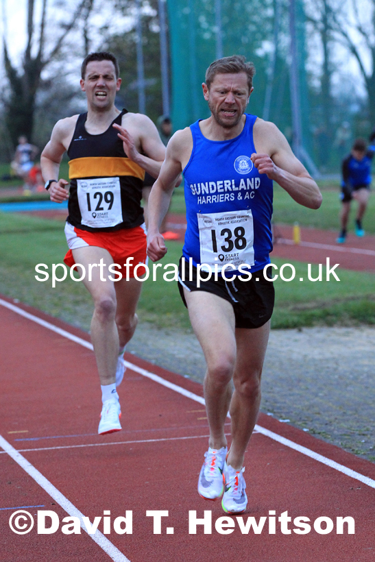 1500 metres, 2022 NEGP No. 1,  Monkton Stadium, April 20th, on a very cold night. Photo: David T. Hewitson/Sports for All Pics